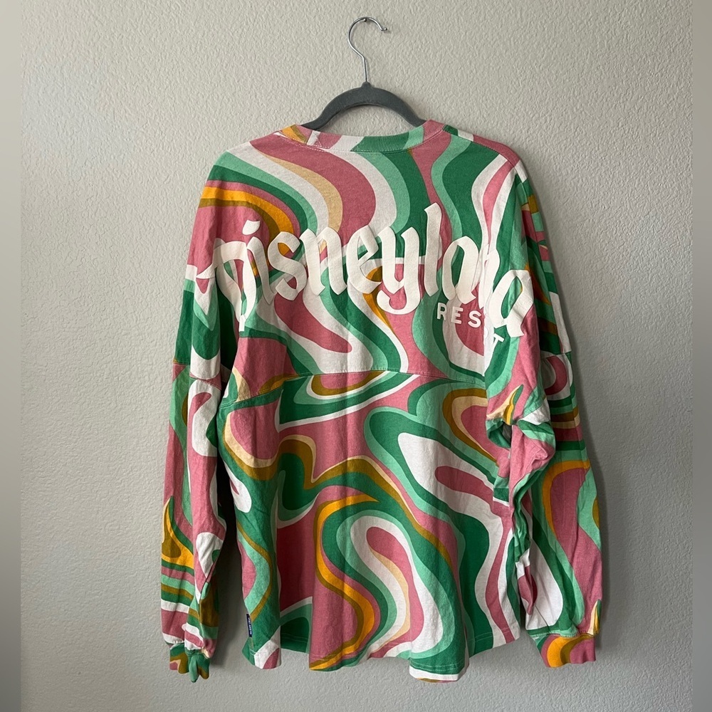 Disneyland Resort Swirl Spirit Long Sleeve Jersey Shirt Women's Size XL - Picture 3 of 16